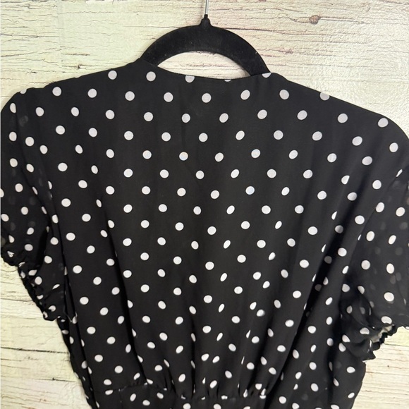 Cooper St Black and White Polka Dot Dress wrap 10 - Picture 5 of 7